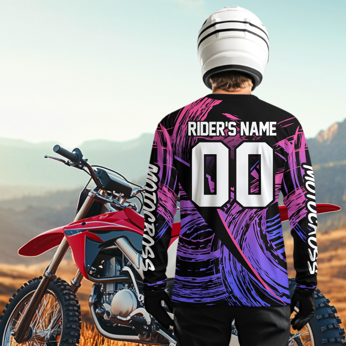 Purple Motocross Racing Jersey Custom Dirtbike Shirts Men Kid Women Offroad Shirt XM396