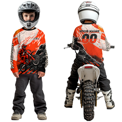 Red Motocross Jersey Custom Dirt Bike Shirts Men Kid Women Racing Off road Jersey XM416
