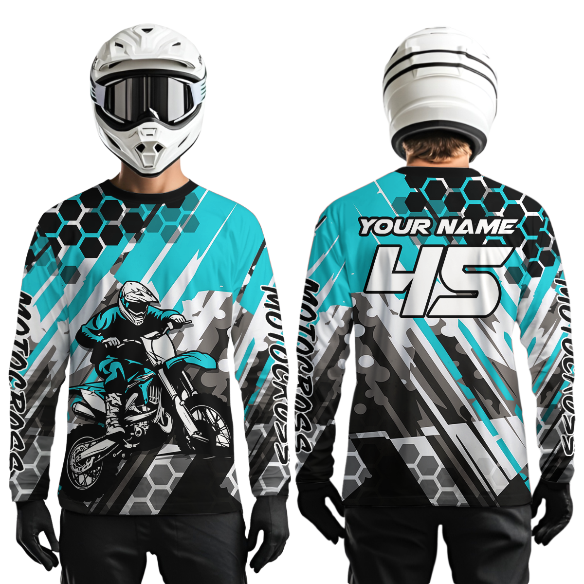 Mint Motocross Racing Jersey Kid Women Men Custom Dirt Bike Shirts Riding Shirt XM423
