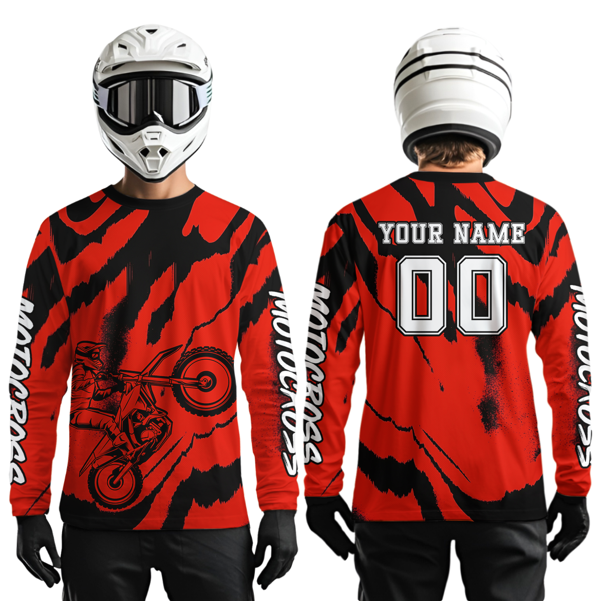 Red Motocross Jersey for Kid Women Men Custom Dirt Bike Shirts Moto Racing Shirt XM428