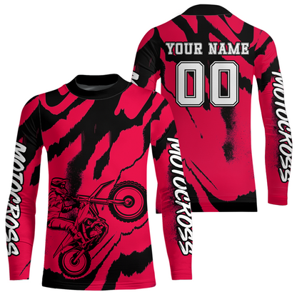 Pink Motocross Jersey for Kid Women Men Custom Dirt Bike Shirts Moto Racing Shirt XM428