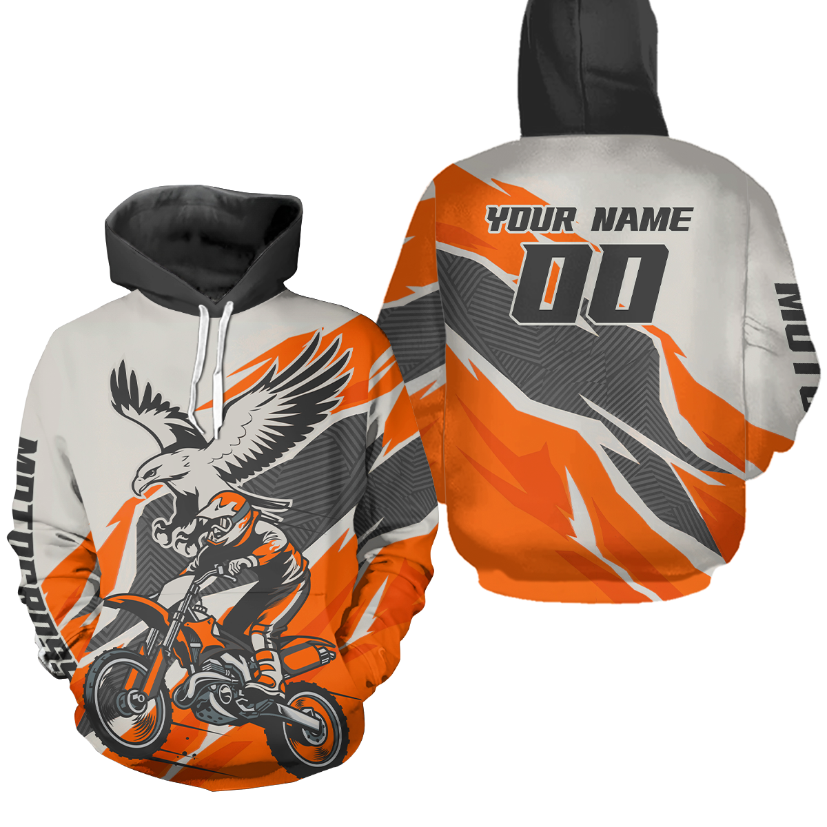 Custom Eagle Motocross Hoodie Men Women Adult Dirt Bike Hoodie Off road Racing Shirt MH435