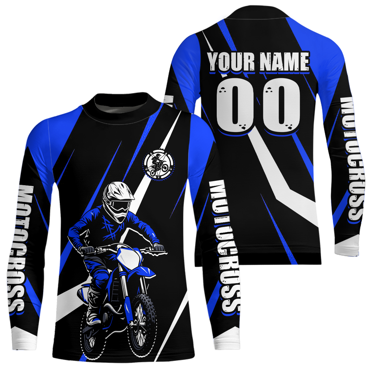 Blue Custom Motocross Racing Jersey Men Women Kid Dirt Bike Motorcycle Riding Shirt XM454