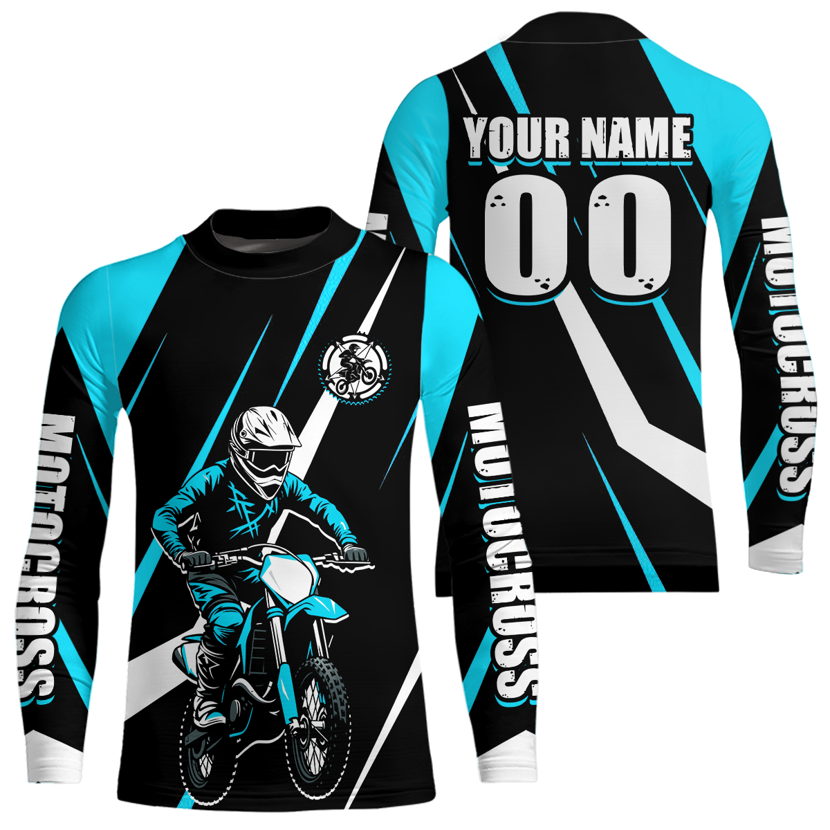 Turquoise Custom Motocross Racing Jersey Men Women Kid Dirt Bike Motorcycle Riding Shirt XM454
