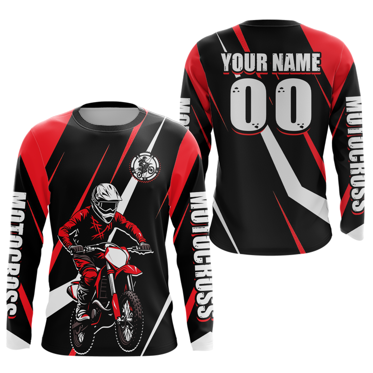 Red Custom Motocross Racing Jersey Men Women Kid Dirt Bike Motorcycle Riding Shirt XM454