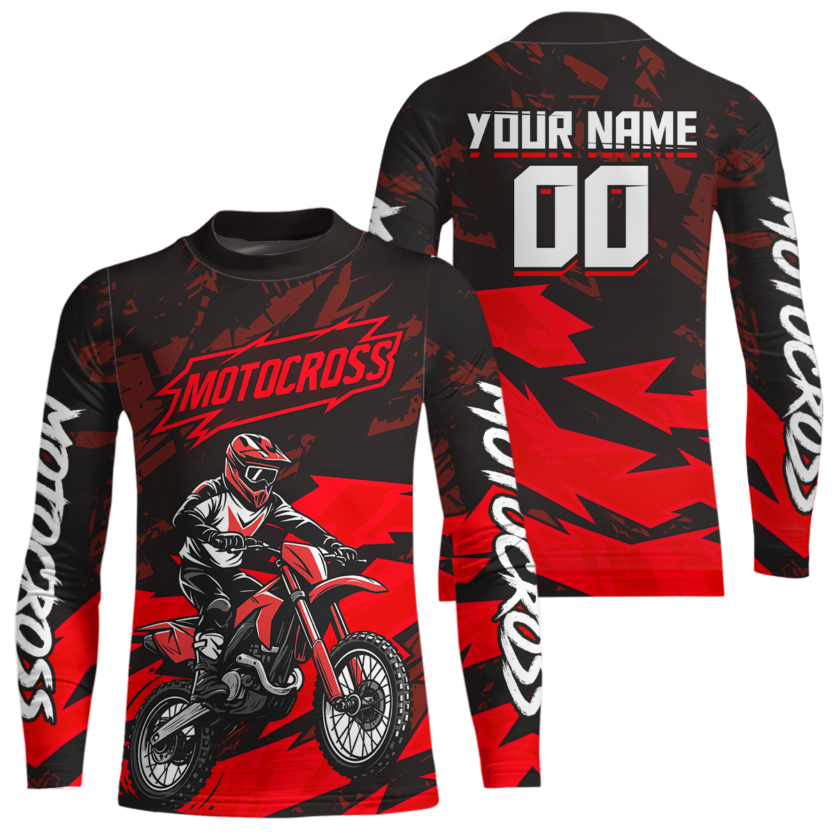 Red Custom Motocross Racing Jersey Men Women Kid Dirt Bike Shirts Off road Shirt XM468