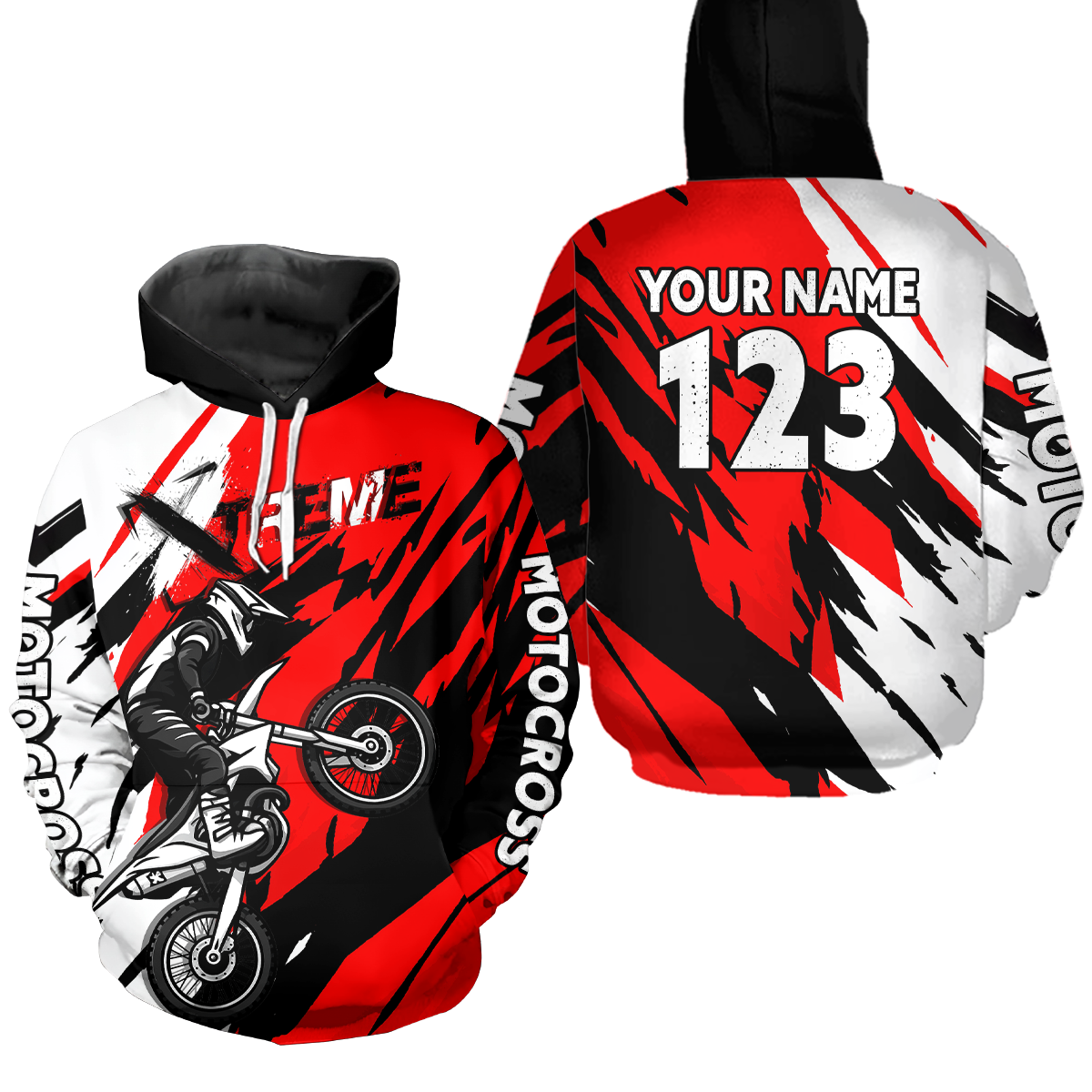 Custom Motocross Hoodie for Adult Men Women Dirt Bike Racing Hoodie Riding Shirt MH472