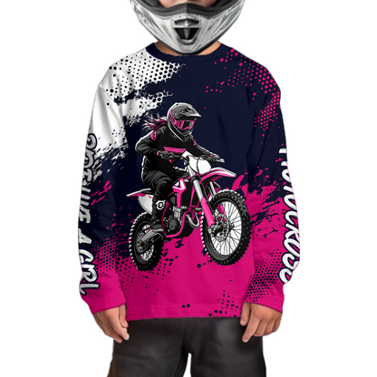 Custom Pink Motocross Racing Jersey for Women Kid Men Dirt Bike Shirts Off road Shirt XM477