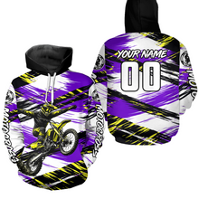 Load image into Gallery viewer, Purple Motocross Hoodie Custom for Adult Men Women Dirt Bike Racing Hoodie Shirt MH480