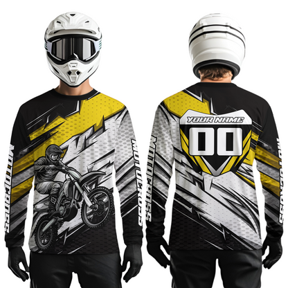 Yellow Motocross Jersey for Men Kid Women Dirt Bike Jersey Youth Motorcycle Riding Shirt XM487