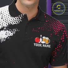 Load image into Gallery viewer, Pink Funny Beer Bowling Shirts for Team Women Men Bowling Polo&amp;1/4 Zip Bowl League MBL254