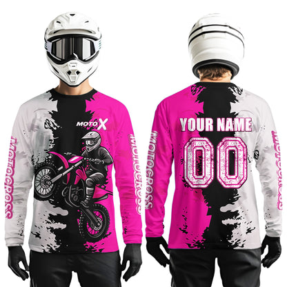 Pink Motocross Racing Jersey Custom Dirt Bike Shirts Men Kid Women Jersey XM420