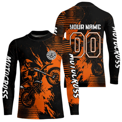 Orange Motocross Jersey Custom Dirt Bike Shirts Men Kid Women Motorcycle Jersey XM419