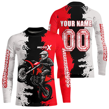 Red Motocross Racing Jersey Custom Dirt Bike Shirts Men Kid Women Jersey XM420