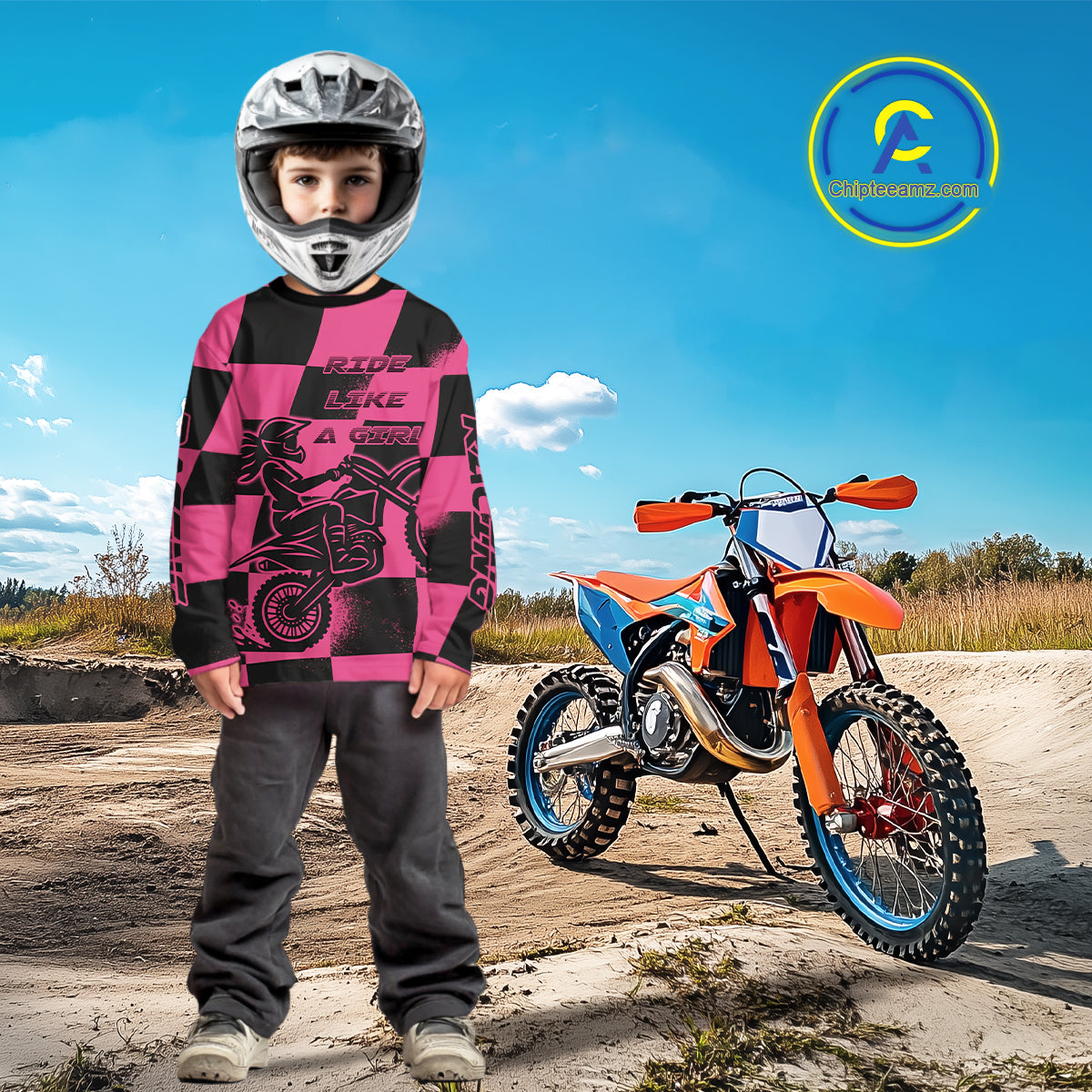 Pink Motocross Jersey for Women Kid Girl Custom Dirt Bike Shirts Motorcycle Racing Shirt XM431