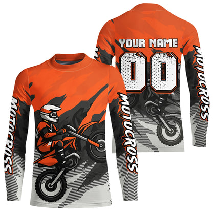 Orange Motocross Jersey Men Women Kid Custom Dirt Bike Shirts Motorcycle Riding Shirt XM433
