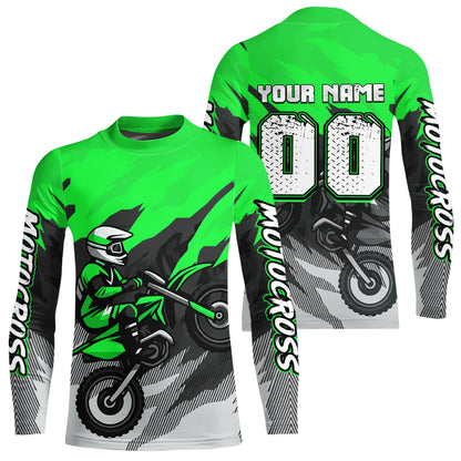 Green Motocross Jersey Men Women Kid Custom Dirt Bike Shirts Motorcycle Riding Shirt XM433