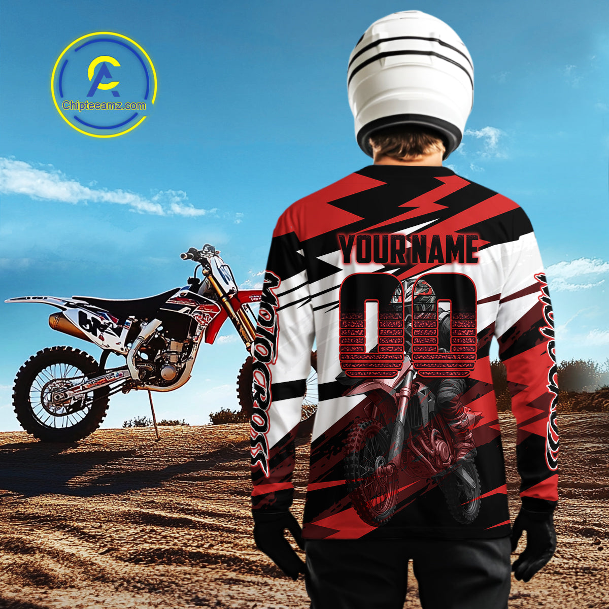 Red and Black Custom Motocross Jersey Men Women Kid Dirt Bike Motorcycle Shirt XM455