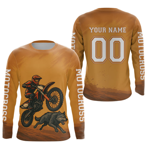Wolf Racing Custom Motocross Jersey Dirt Bike Shirt for Men Kid Women Moto Shirt XM402