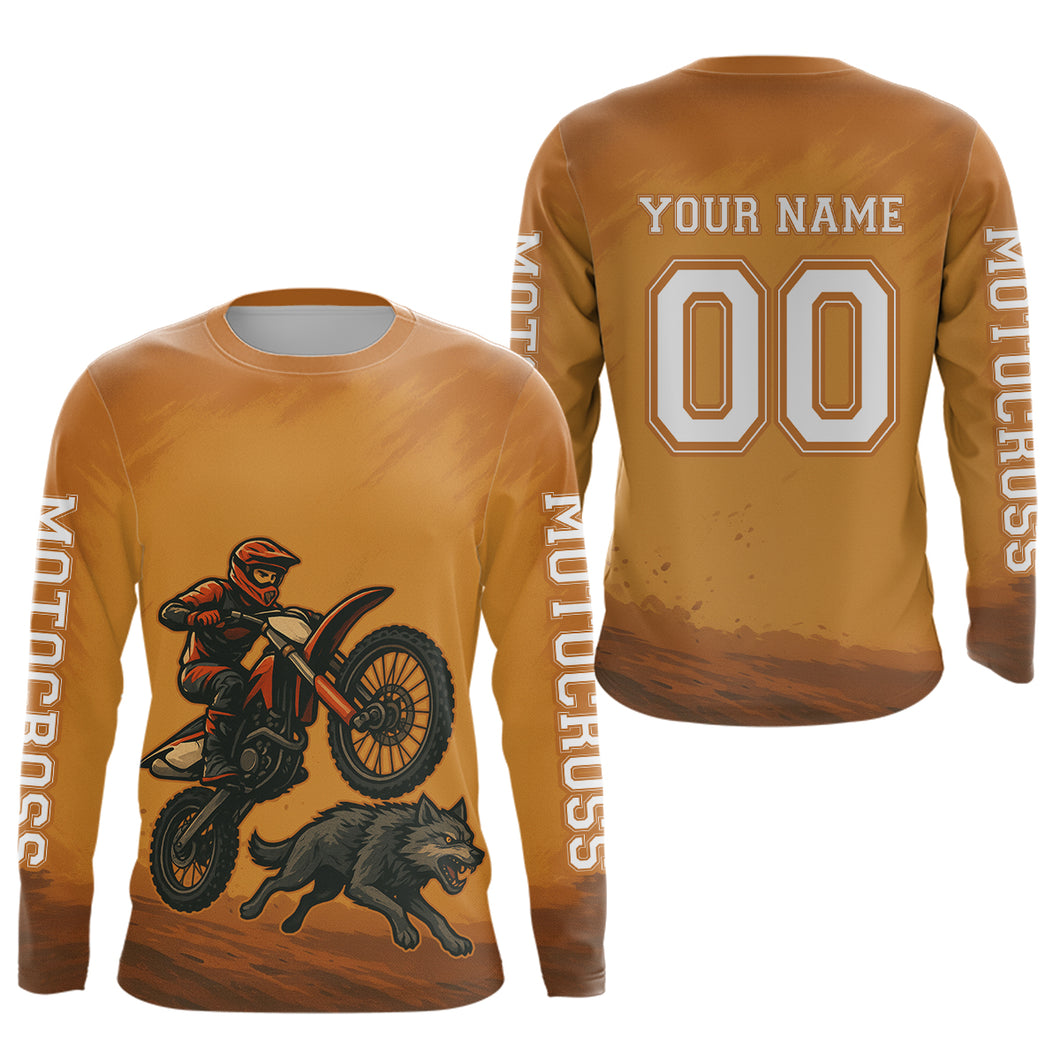 Wolf Racing Custom Motocross Jersey Dirt Bike Shirt for Men Kid Women Moto Shirt XM402