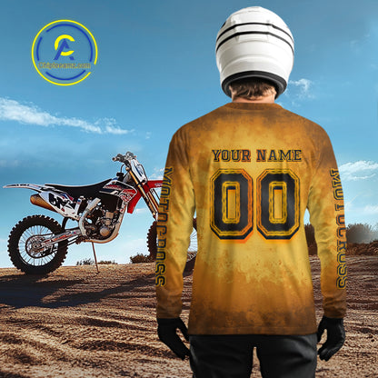 Smoke Motocross Jersey Custom Orange Dirt Bike Shirts for Men Kid Women Racing Jersey XM409