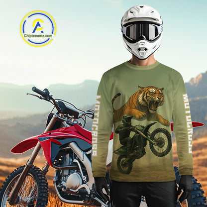 Tiger Motocross Jersey Custom Dirt Bike Shirts for Men Kid Women Off Road Jersey XM406