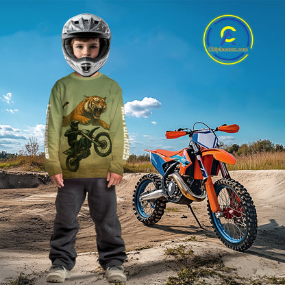 Tiger Motocross Jersey Custom Dirt Bike Shirts for Men Kid Women Off Road Jersey XM406