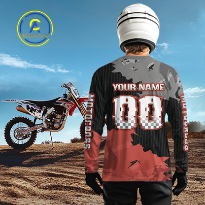 Red Custom Motocross Racing Jersey for Kid Men Women Dirt Bike Shirts Moto Shirt XM478