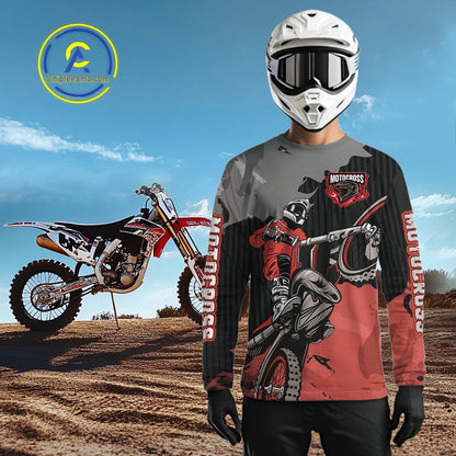 Red Custom Motocross Racing Jersey for Kid Men Women Dirt Bike Shirts Moto Shirt XM478