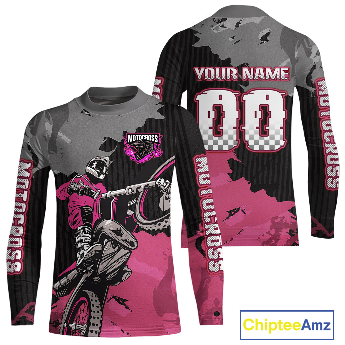 Pink Custom Motocross Racing Jersey for Kid Men Women Dirt Bike Shirts Moto Shirt XM478