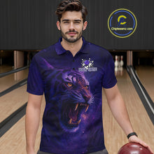 Load image into Gallery viewer, Purple Tiger Bowling Shirts for Team Men Women Custom Bowling Jersey Polo &amp; 1/4 Zip Shirt MBL189