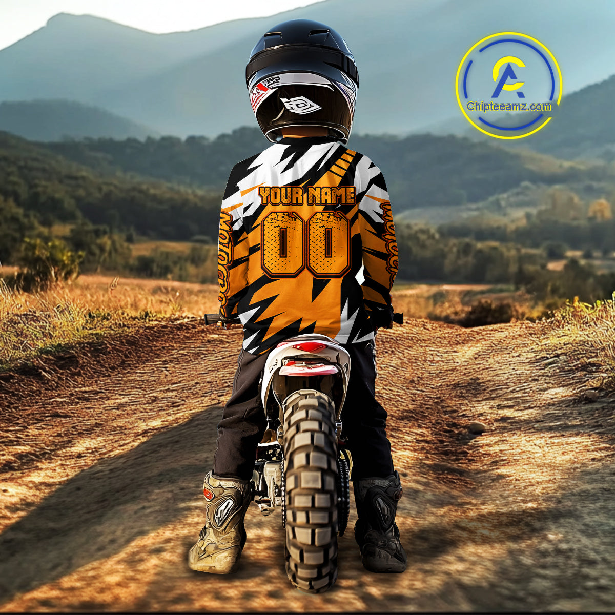 Custom Orange Motocross Racing Jersey Men Kid Women Dirt Bike Shirts Riding Shirt XM479