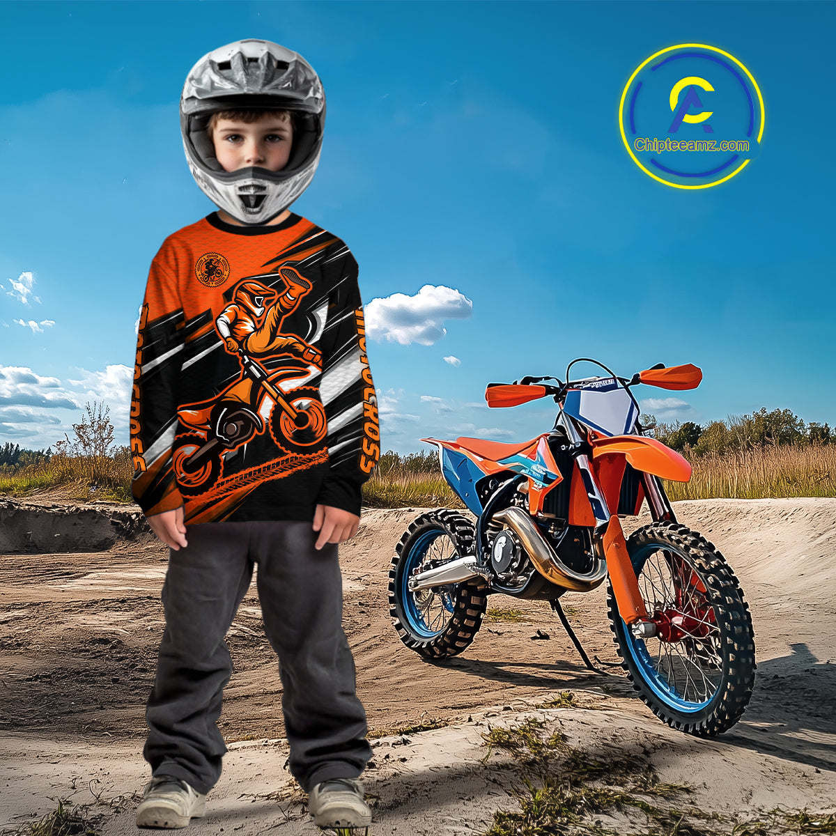 Custom Orange Motocross Jersey Men Kid Women Dirt Bike Jersey Motorcycle Riding Shirt XM486