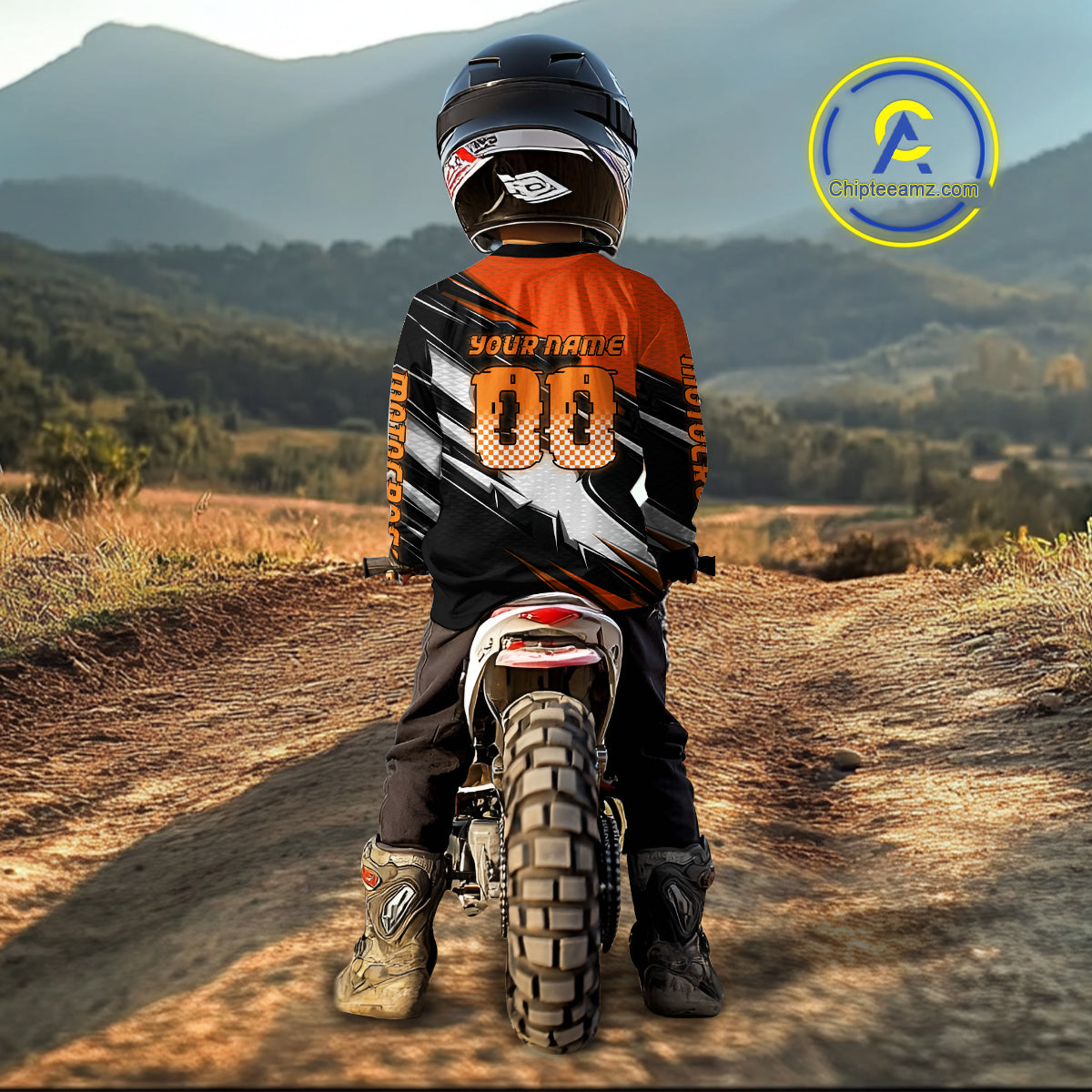 Custom Orange Motocross Jersey Men Kid Women Dirt Bike Jersey Motorcycle Riding Shirt XM486