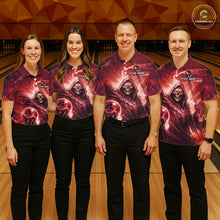 Load image into Gallery viewer, Red Bowling Shirts for Team Women Men Custom Death Bowling Jersey Bowl League MBL248