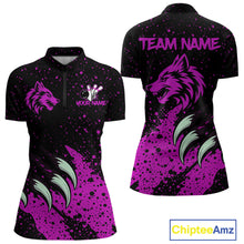 Load image into Gallery viewer, Pink Wolf Bowling Shirts for Team Men Women Custom Bowling Jerseys for Bowlers MBL205