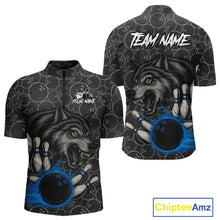 Load image into Gallery viewer, Gray Wolf Bowling Shirts for Team Women Men Wolf Bowling Jerseys Custom MBL198