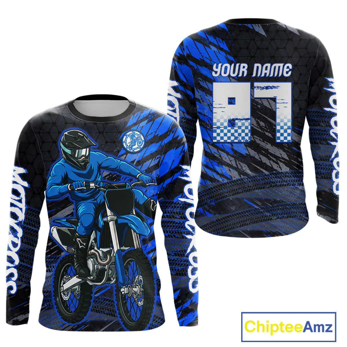Blue Motocross Racing Jersey Kids Women Men Custom Dirt Bike Shirts Motorcycle Shirt XM494