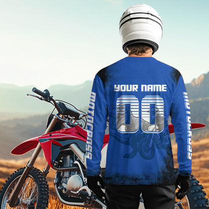 Blue Dinosaur Motocross Jersey Custom Dirt Bike Shirt Men Kid Women Racing Jersey XM411