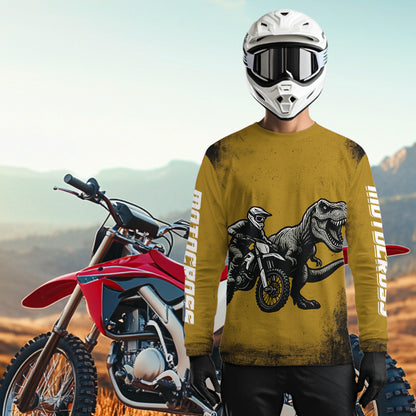 Yellow Dinosaur Motocross Jersey Custom Dirt Bike Shirt Men Kid Women Racing Jersey XM411