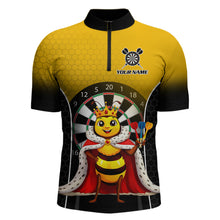 Load image into Gallery viewer, Custom Funny King Bee Dart Shirt Dart Team Jersey for Men Dartboard Polo &amp; 1/4 Zip Shirts NNT164
