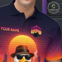 Load image into Gallery viewer, Custom Funny Duck Bowling Jersey for Men Bowling Uniform Polo &amp; 1/4 Zip Bowling Team Shirts HNT235