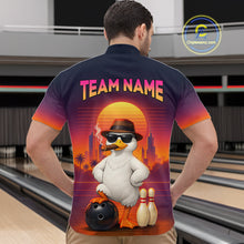 Load image into Gallery viewer, Custom Funny Duck Bowling Jersey for Men Bowling Uniform Polo &amp; 1/4 Zip Bowling Team Shirts HNT235