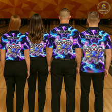 Load image into Gallery viewer, Custom Funny Sloth Bowling Jersey for Men Purple Blue Neon Bowling Team Shirts Bowling League HNT307