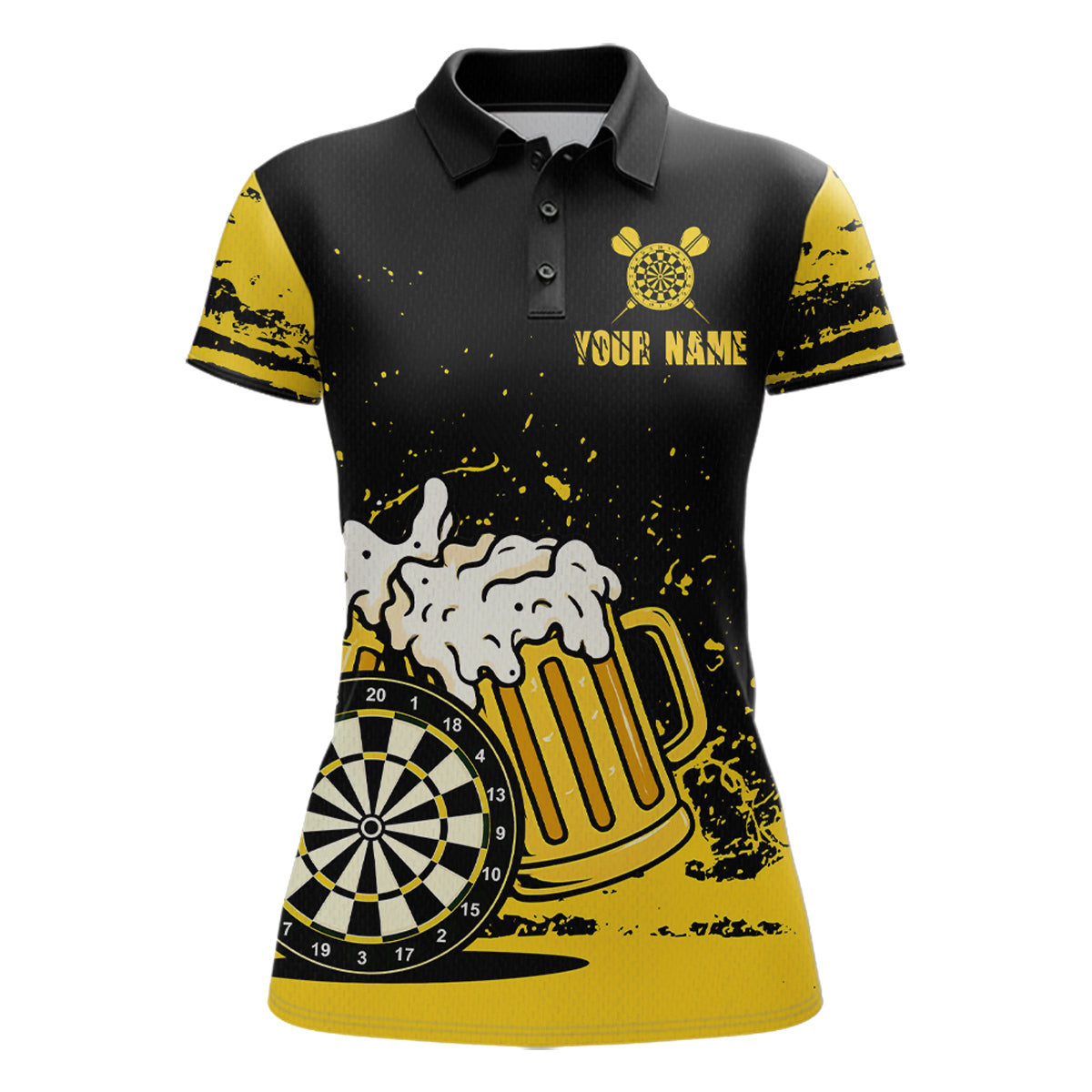 Custom Funny Beer Dart Shirts for Women Darts Team Jerseys Dart League Polo & 1/4 Zip NNT141
