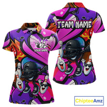 Load image into Gallery viewer, Custom Funny Bowling Jersey for Women Bowling Uniform Bowling Team Shirts Polo &amp; 1/4 Zip HNT130