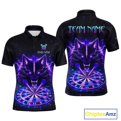 Custom Galaxy Thunder Wolf Darts Board Dart Shirts For Men Darts Team Jerseys Dart League NNT150