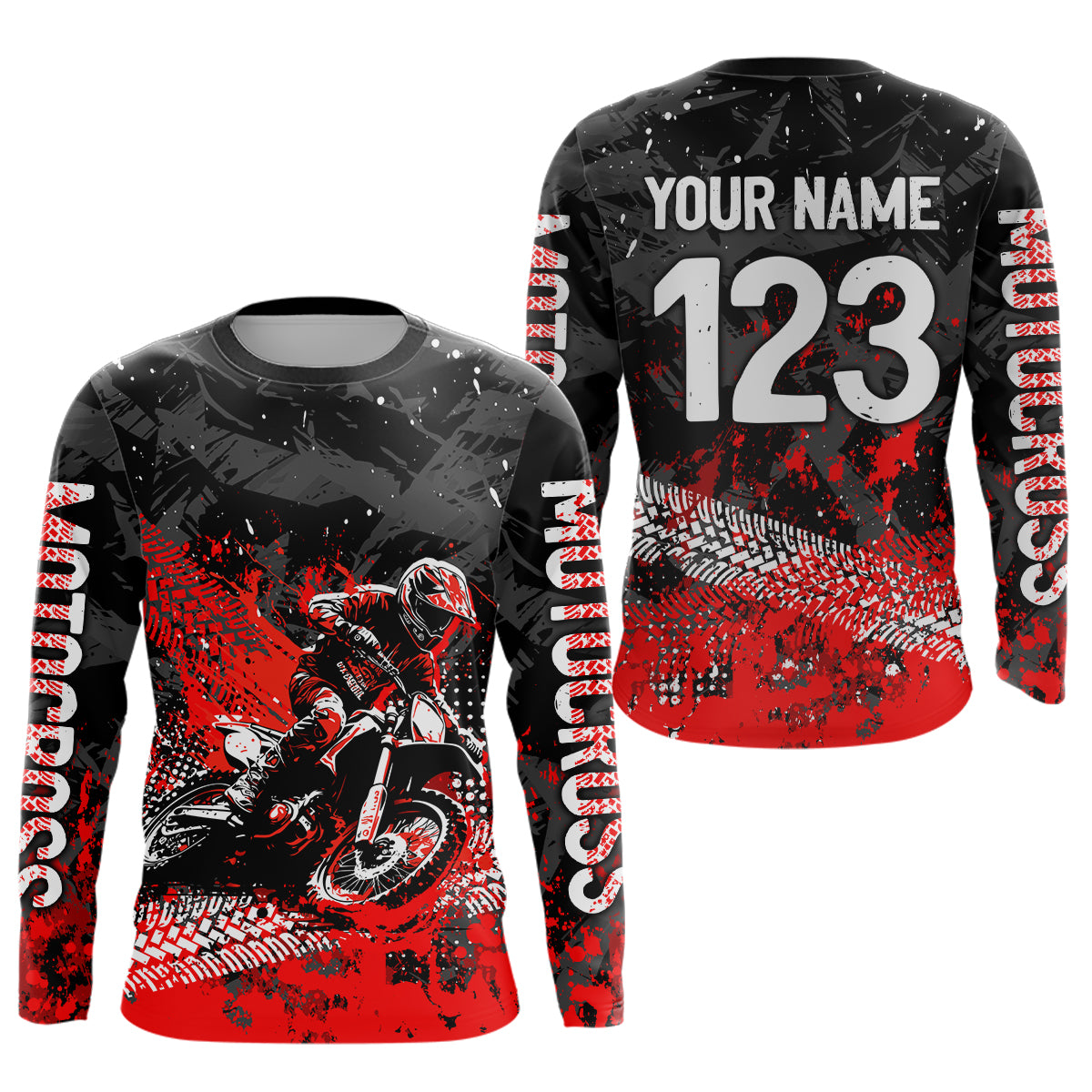 Red Youth MX Motocross Jersey Custom Racing Motocycle Shirts Men Women Kid UPF30+ DNT42