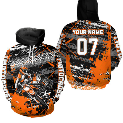 Custom Orange Racing Motocross Hoodie for Kid Men Women Dirt Bike Motorcycle Hoodie HOT40