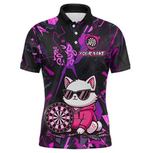 Load image into Gallery viewer, Custom Funny Cat Dart Shirts For Men Dart Board Gifts Darts Team Jerseys Dart League NNT153
